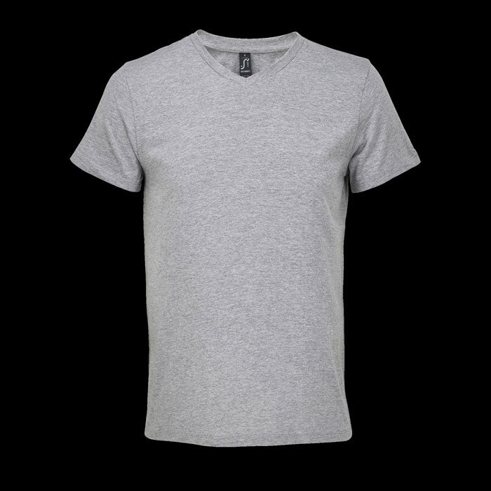 REGENT V V-NECK T-SHIRT – Graue Melange – Größe 3XL