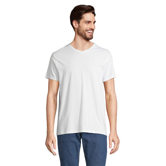 REGENT V V-NECK T-SHIRT – White – Größe 3XL