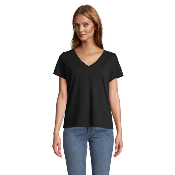 REGENT V WOMEN REGENT V T-SHIRT WOMEN – Deep Black – Größe L