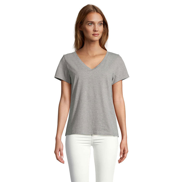 REGENT V WOMEN REGENT V T-SHIRT WOMEN – Graue Melange – Größe L