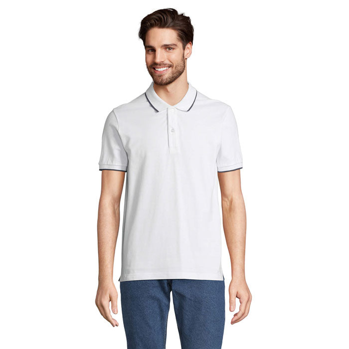PALERMO POLO-SHIRT – White/French Navy – Größe 3XL