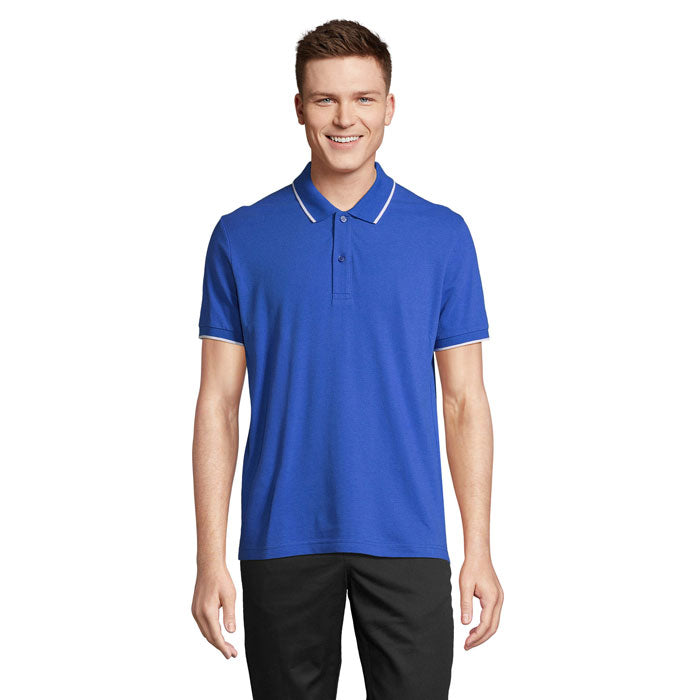 PALERMO POLO-SHIRT – Königsblau/Weiß – Größe 3XL
