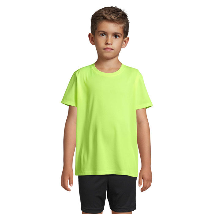 SPRINT KIDS SPORTS T-SHIRT – Neon Yellow – Größe L