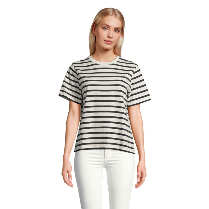 LEGEND WOMEN LEGEND DAMEN-T-SHIRT – Off White| Navy – Größe L