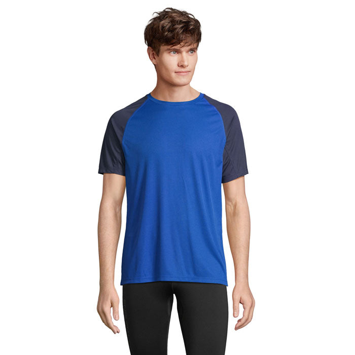VORTEX RAGLAN T-SHIRT – French Navy/Royal Blue – Größe L