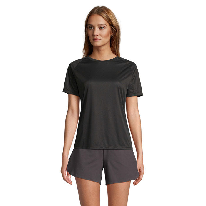 VORTEX WOMEN RAGLAN T-SHIRT – Schwarz – Größe L