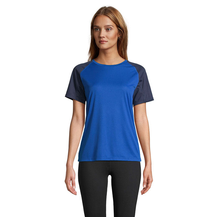 VORTEX WOMEN RAGLAN T-SHIRT – French Navy/Royal Blue – Größe L
