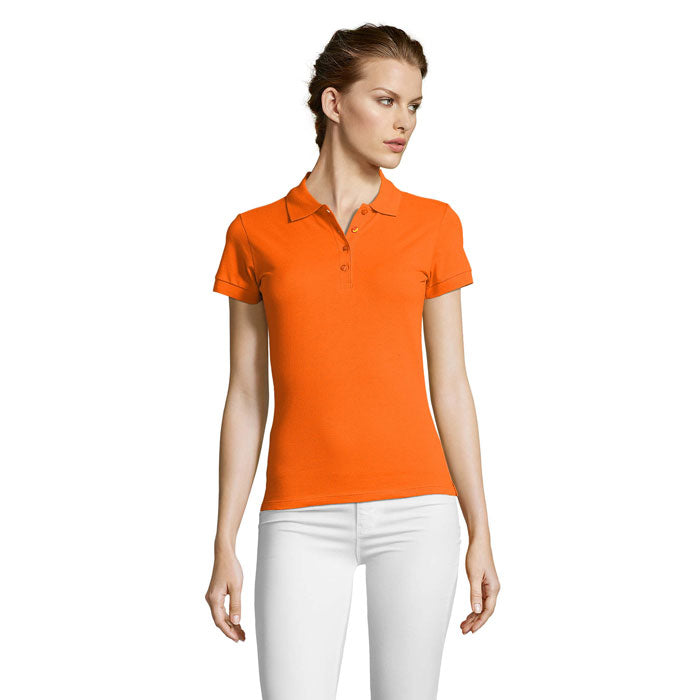 PEOPLE DAMEN POLO 210g – Orange – Größe L