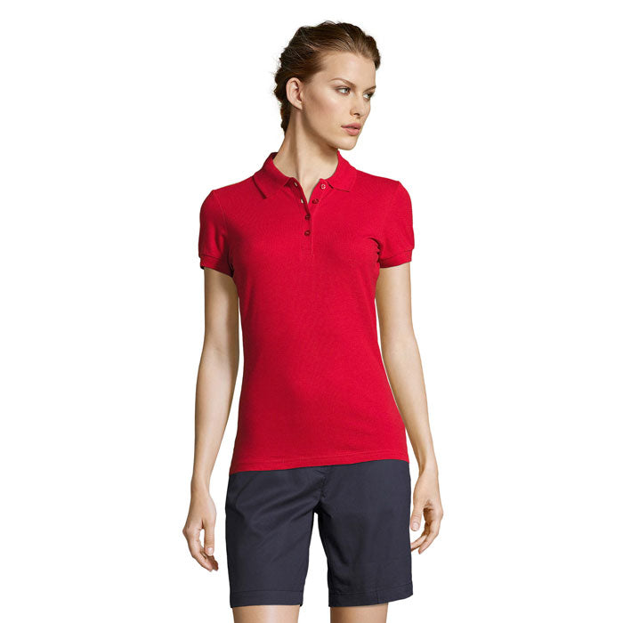 PEOPLE DAMEN POLO 210g – Red – Größe 3XL