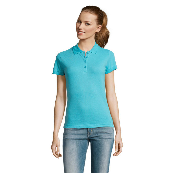 PASSION DAMEN POLO 170g – Atoll-Blau – Größe L