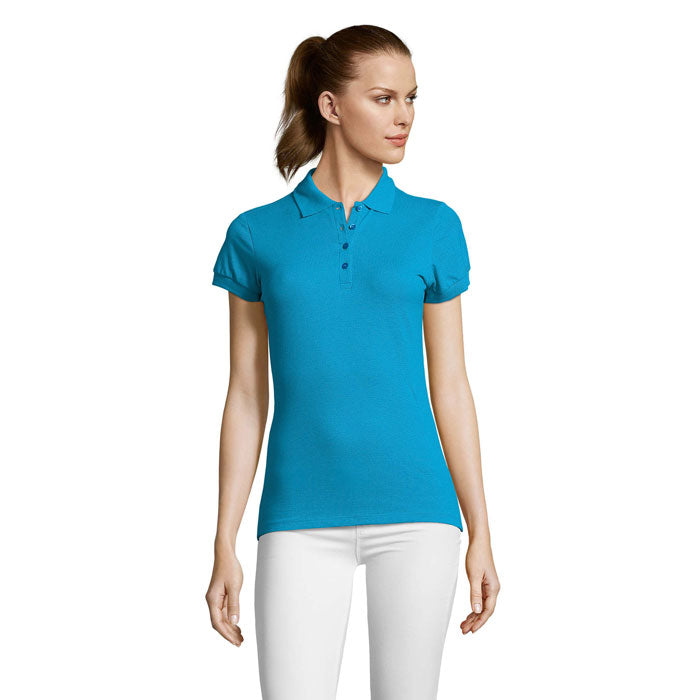 PASSION DAMEN POLO 170g – Aqua – Größe L