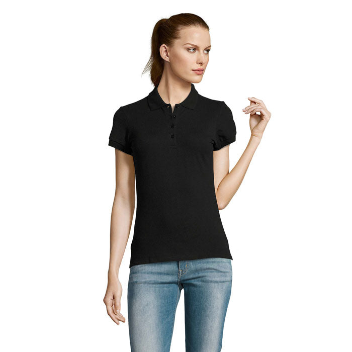 PASSION DAMEN POLO 170g – Schwarz – Größe L