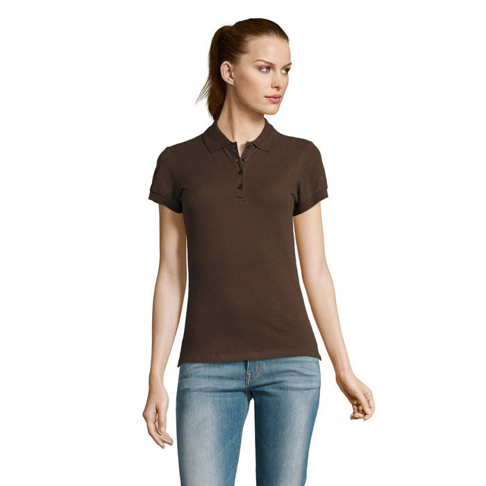 PASSION DAMEN POLO 170g – Chocolate – Größe L