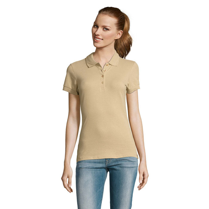 PASSION DAMEN POLO 170g – Sand – Größe L