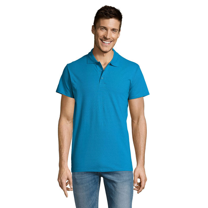SUMMER II MEN Polo 170g – Aqua – Größe L