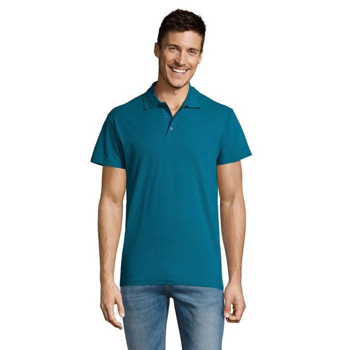 SUMMER II MEN Polo 170g – Entenblau – Größe L