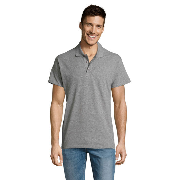 SUMMER II MEN Polo 170g – Grau-Melange 2 – Größe L