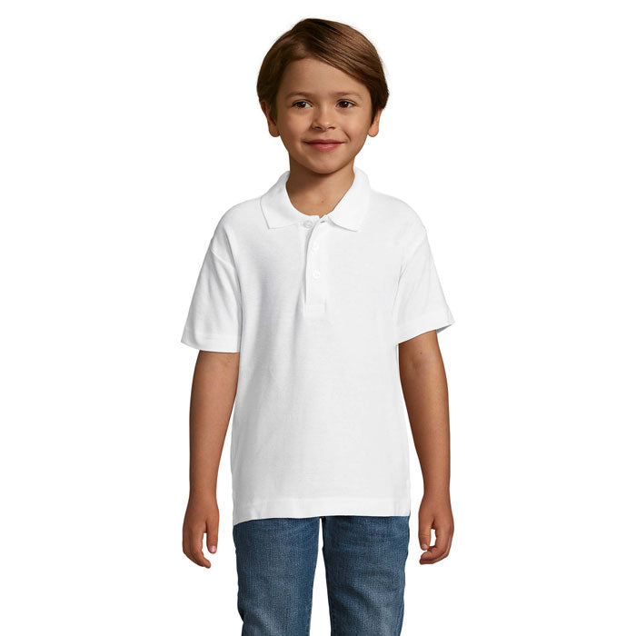 SUMMER II KIDS Polo 170g – White – Größe 3XL