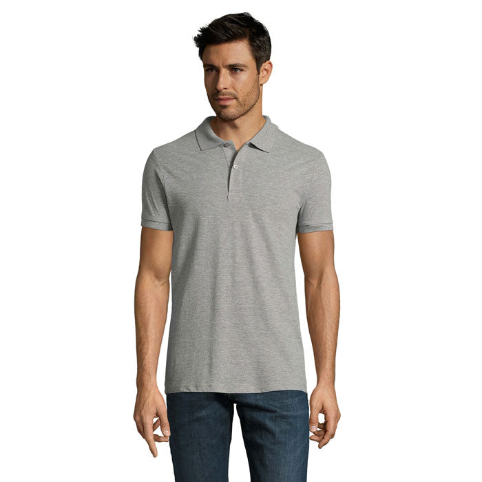 PERFECT MEN Polo 180g – Grau-Melange 2 – Größe 3XL