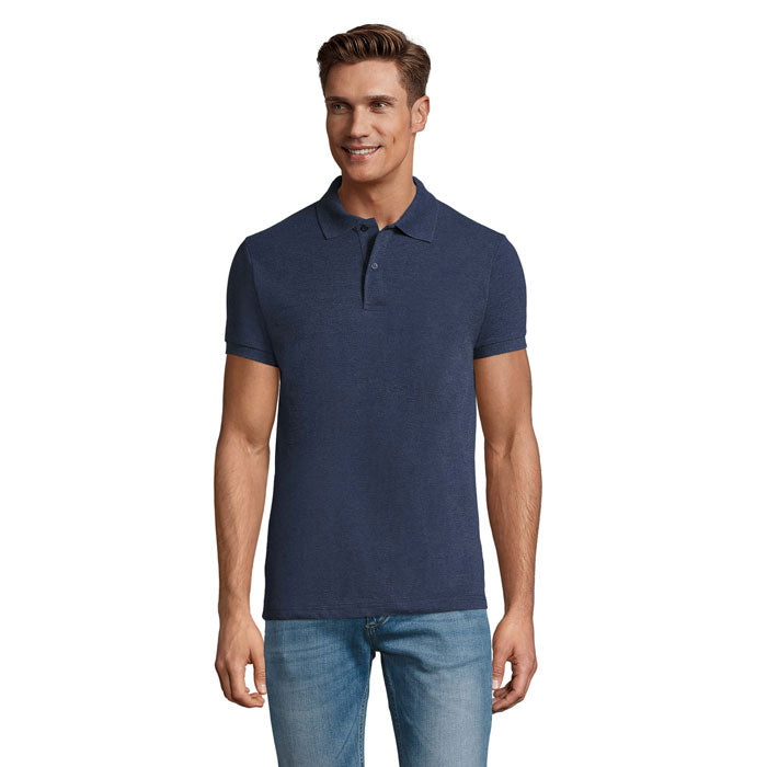 PERFECT MEN Polo 180g – Heather Denim – Größe 3XL