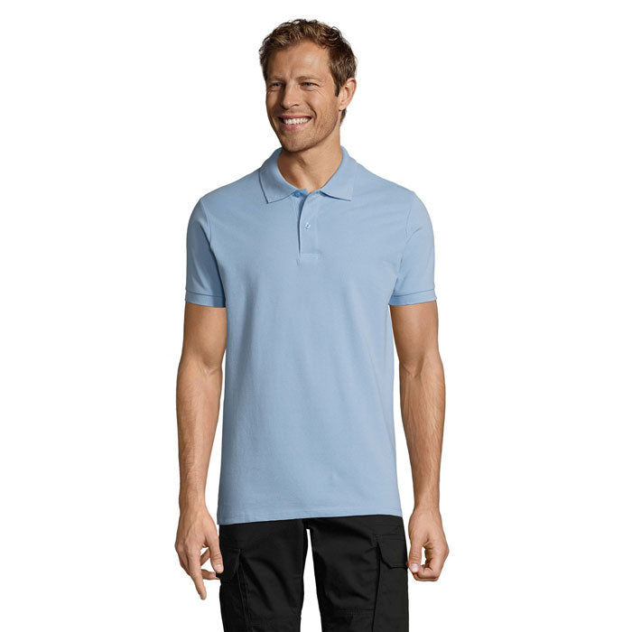 PERFECT MEN Polo 180g – Sky Blue Pique – Größe 3XL