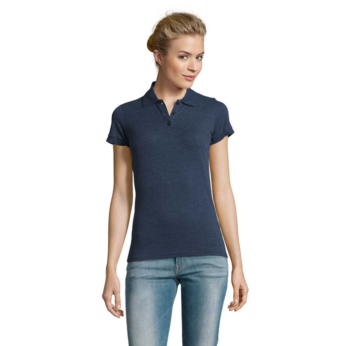 PERFECT WOMEN PERFECT DAMEN POLO 180g – Heather Denim – Größe L