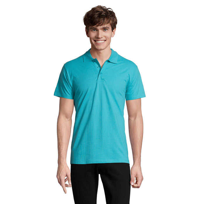 SPRING II MEN Polo 210g – Atoll-Blau – Größe L