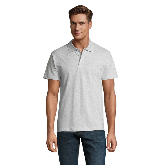 SPRING II MEN Polo 210g – Ash – Größe L