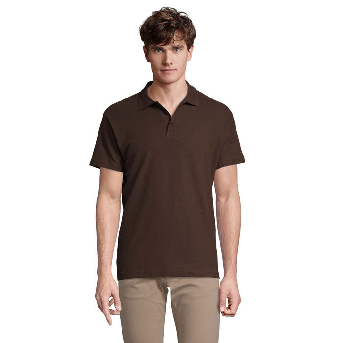 SPRING II MEN Polo 210g – Chocolate – Größe L