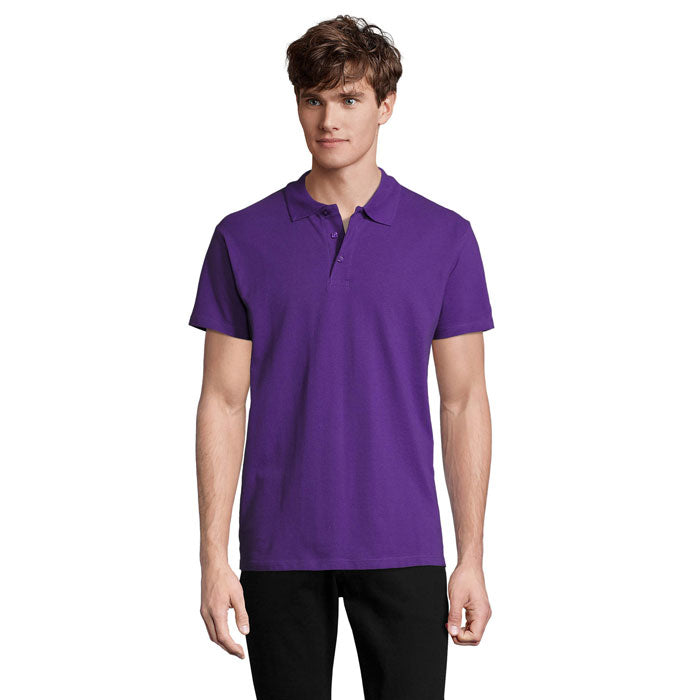 SPRING II MEN Polo 210g – Dark Purple – Größe L