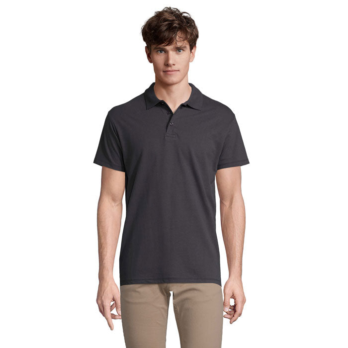 SPRING II MEN Polo 210g – Mausgrau – Größe L