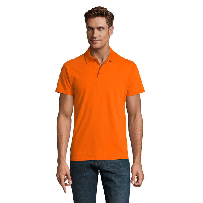 SPRING II MEN Polo 210g – Orange – Größe L