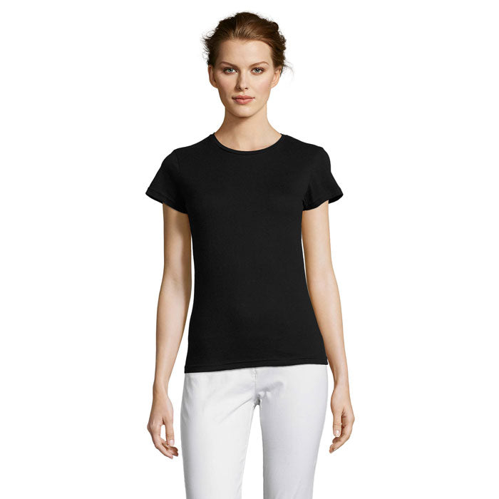 MISS WOMEN'S T-SHIRT 150 – Deep Black – Größe S