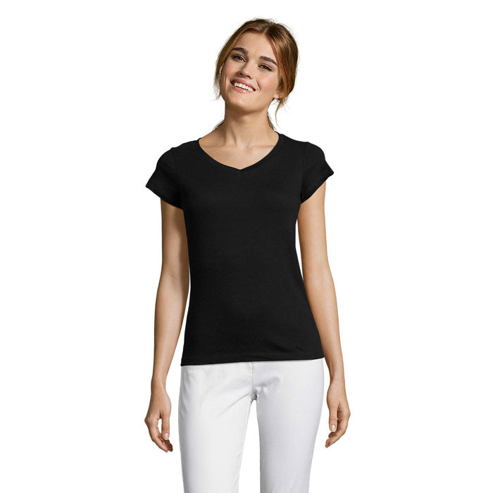 MOON DAMENT-SHIRT 150g – Deep Black – Größe 3XL