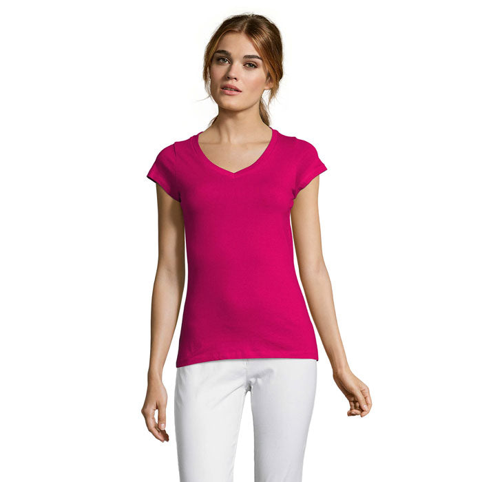 MOON DAMENT-SHIRT 150g – Fuchsia – Größe 3XL