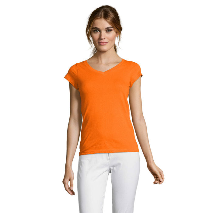MOON DAMENT-SHIRT 150g – Orange – Größe 3XL