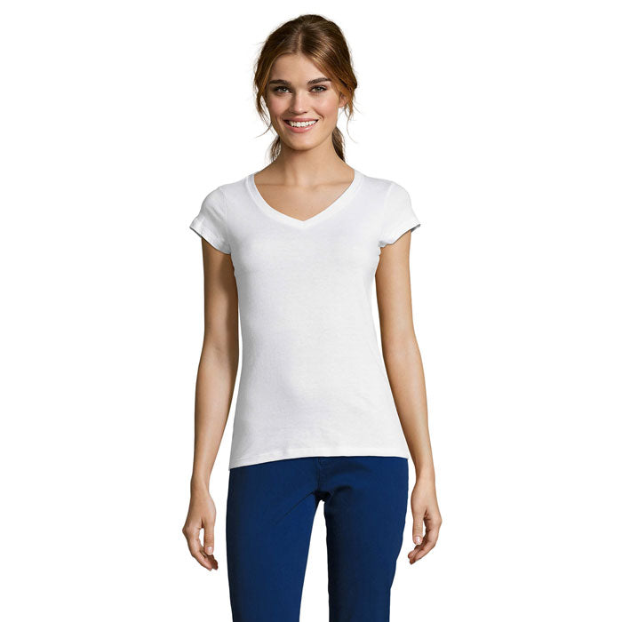 MOON DAMENT-SHIRT 150g – White – Größe 3XL