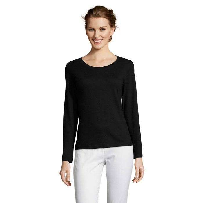 MAJESTIC DAMENT-SHIRT 150g – Deep Black – Größe L