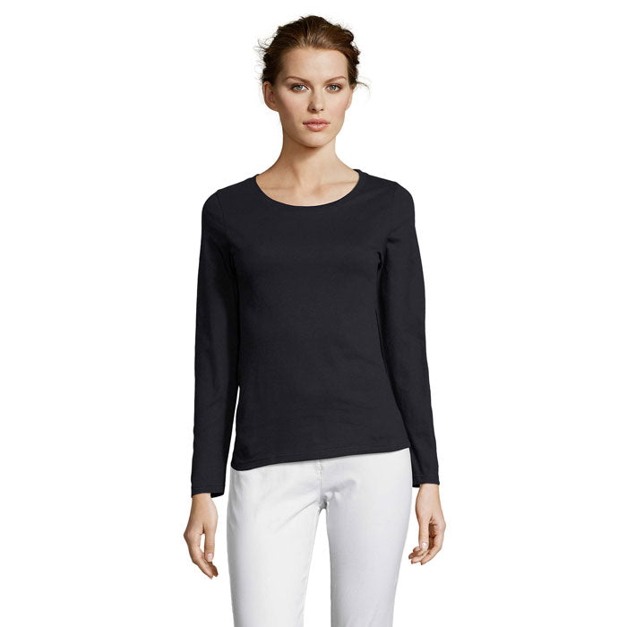 MAJESTIC DAMENT-SHIRT 150g – Navy – Größe L