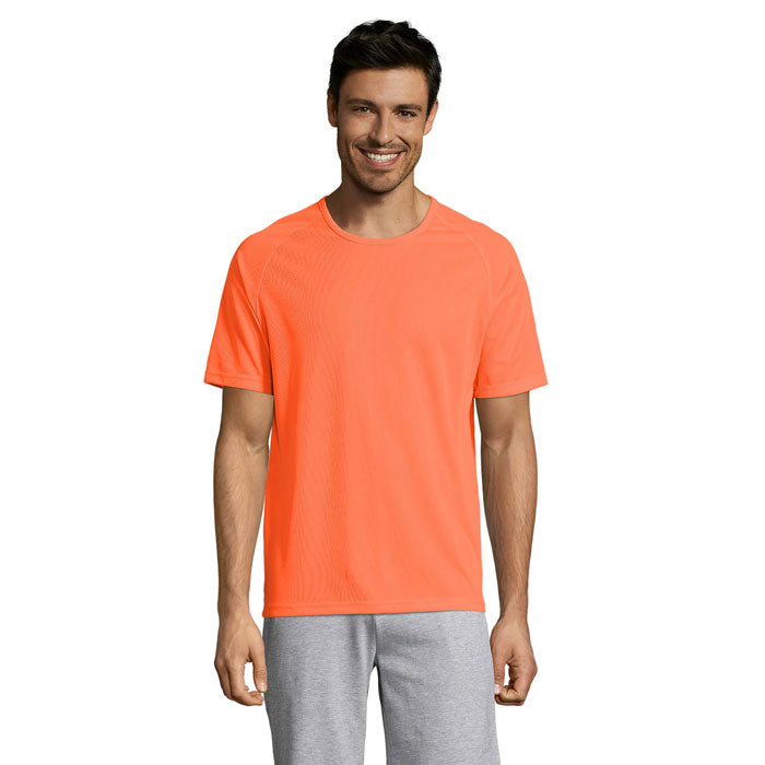 SPORTY MEN T-Shirt – Neon Orange – Größe 3XL