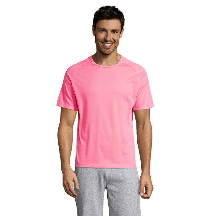 SPORTY MEN T-Shirt – Neon-Rosa 2 – Größe 3XL