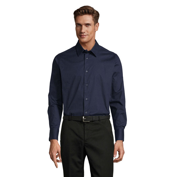 BRIGHTON STRETCH MEN SHIRT – Dark Blue – Größe 3XL