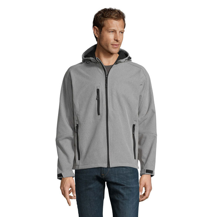 REPLAY MEN REPLAY HERREN SOFTSHELL – Graue Melange – Größe 3XL