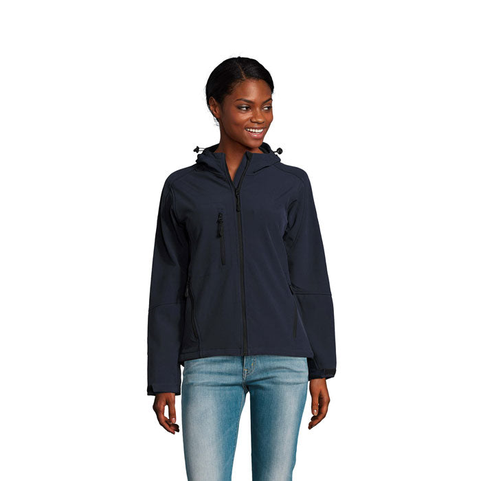 REPLAY WOMEN REPLAY DAMEN HOOD SOFTSHELL – French Navy – Größe L
