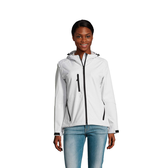REPLAY WOMEN REPLAY DAMEN HOOD SOFTSHELL – White – Größe L